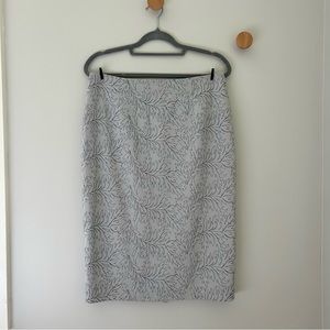 Embroidered Pencil Skirt, Vintage Nicole Miller. Size 12